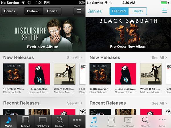 iOS 6 versus iOS 7 iPhone 1 iOS 6 versus iOS 7 iPhone 1